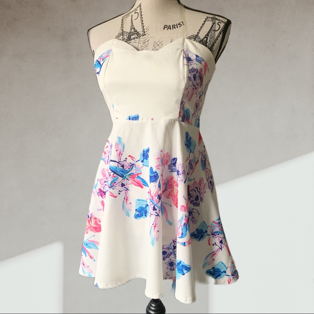 CHENG XIN floral halter dress XS